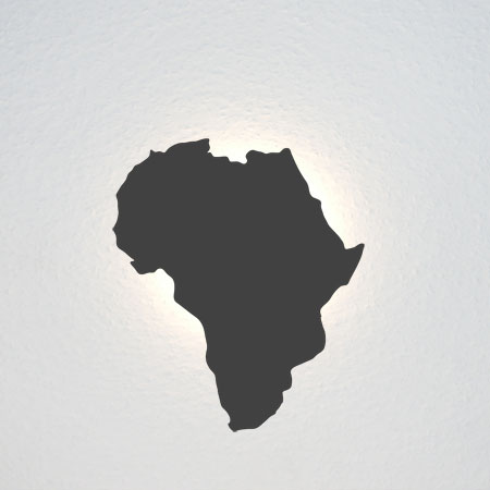 Geografischer Umriss von Afrika.