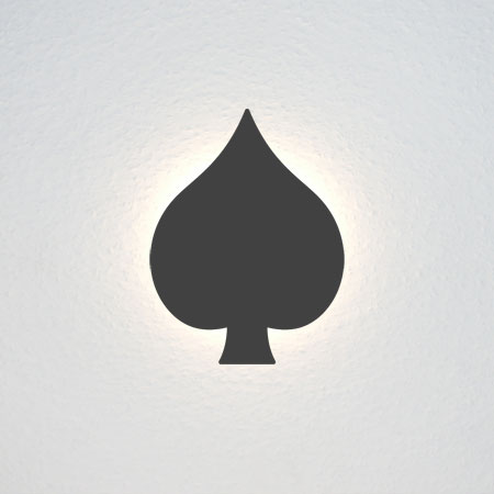 Pik-Symbol aus einem Kartenspiel